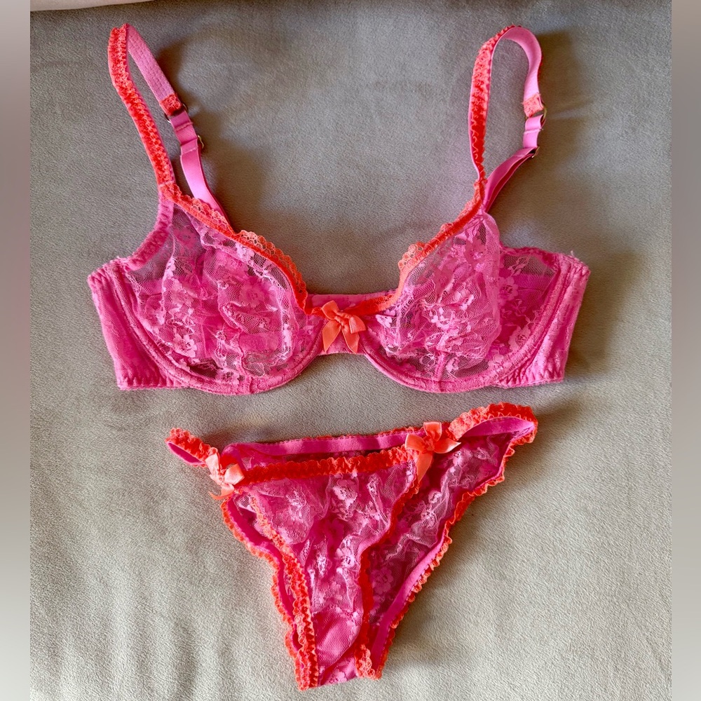 Pink Lace Set Lingerie